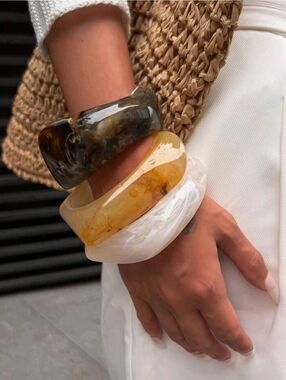 Set Of 3 Acrylic Bracelets